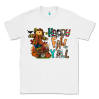 White happy fall y all Classic Tee - CowhideDigitalArt