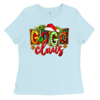 Baby Blue christmas gogo claus Ladies Tee - FaDigitalArtStudio