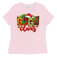 Bubblegum Pink christmas gogo claus Ladies Tee - FaDigitalArtStudio