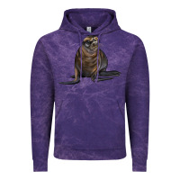 Cloud Purple Sea Lion Illustrations Vintage Hoodie - LillyAllenDesigns