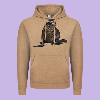 Sea Lion Illustrations Vintage Hoodie Designed By Lillyallendesigns