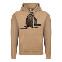 Vintage Coffee Sea Lion Illustrations Vintage Hoodie - LillyAllenDesigns