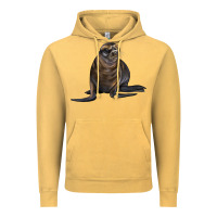 Vintage Mustard Sea Lion Illustrations Vintage Hoodie - LillyAllenDesigns