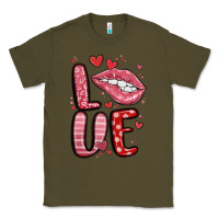 Army Green western love lips Classic Tee - MaliasSmallBusiness