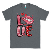 Charcoal Heather western love lips Classic Tee - MaliasSmallBusiness