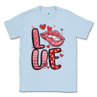 Dusty Blue western love lips Classic Tee - MaliasSmallBusiness
