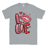 Heather Grey western love lips Classic Tee - MaliasSmallBusiness