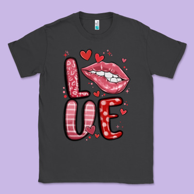 Western Love Lips Classic Tee Designed By Maliassmallbusiness