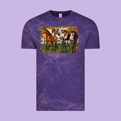 2 Horses At The Ranch Vintage Tee Designed By Lillyallendesigns