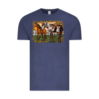 Vintage Denim 2 horses at the ranch Vintage Tee - LillyAllenDesigns