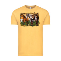 Vintage Mustard 2 horses at the ranch Vintage Tee - LillyAllenDesigns