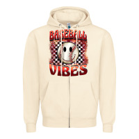 Sandshell baseball vibes smiley face Zipper Hoodie - BarkalooDesign