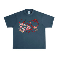 Midnight Navy valentine's day stethoscope Urban Heavy Tee - MaliasSmallBusiness