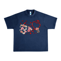 Navy valentine's day stethoscope Urban Heavy Tee - MaliasSmallBusiness