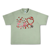 Oil Green valentine's day stethoscope Urban Heavy Tee - MaliasSmallBusiness