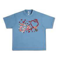 Pebble Blue valentine's day stethoscope Urban Heavy Tee - MaliasSmallBusiness