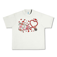 Pistachio valentine's day stethoscope Urban Heavy Tee - MaliasSmallBusiness