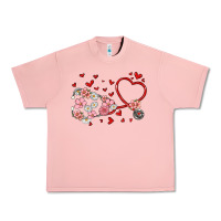 Salmon valentine's day stethoscope Urban Heavy Tee - MaliasSmallBusiness
