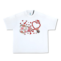 White valentine's day stethoscope Urban Heavy Tee - MaliasSmallBusiness