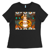 Black Rabbit daisy sunflower leopard 20oz tumbler Ladies Tee - Neo Western