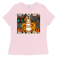 Bubblegum Pink Rabbit daisy sunflower leopard 20oz tumbler Ladies Tee - Neo Western