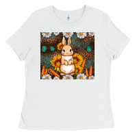 White Rabbit daisy sunflower leopard 20oz tumbler Ladies Tee - Neo Western