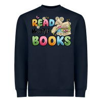 Navy read more books Heavyweight Sweatshirt - MaliasSmallBusiness
