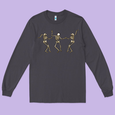 Dancing Skeletons Long Sleeve Tee Designed By Maliassmallbusiness