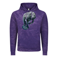 Cloud Purple Manatee Illustrations Vintage Hoodie - LillyAllenDesigns