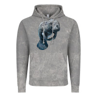 Cloud Rock Manatee Illustrations Vintage Hoodie - LillyAllenDesigns