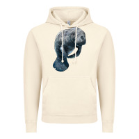 Vintage Arctic Manatee Illustrations Vintage Hoodie - LillyAllenDesigns