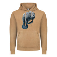 Vintage Camel Manatee Illustrations Vintage Hoodie - LillyAllenDesigns
