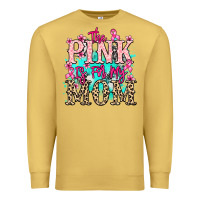 Antique Gold The pink is for my Mom Cancer Awareness Premium Sweatshirt - HowdyJamesFarm
