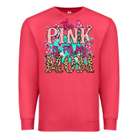 Cardinal The pink is for my Mom Cancer Awareness Premium Sweatshirt - HowdyJamesFarm