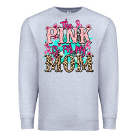 Heather Grey The pink is for my Mom Cancer Awareness Premium Sweatshirt - HowdyJamesFarm
