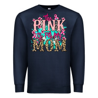 Navy The pink is for my Mom Cancer Awareness Premium Sweatshirt - HowdyJamesFarm