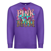 Purple The pink is for my Mom Cancer Awareness Premium Sweatshirt - HowdyJamesFarm
