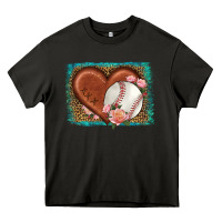 Asphalt western leopard baseball heart Heavy Core Tee - HRA Design Shop