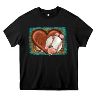 Black western leopard baseball heart Heavy Core Tee - HRA Design Shop