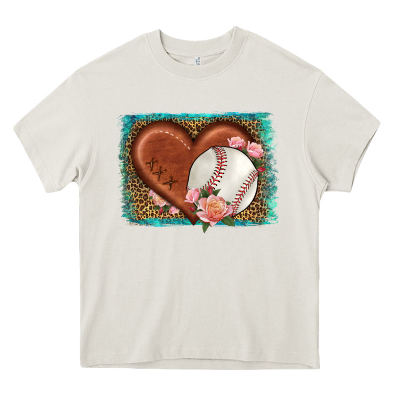Western Leopard Baseball Heart Heavy Core Tee by HRA Design Shop | Teevron