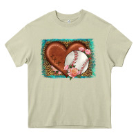 Mossy western leopard baseball heart Heavy Core Tee - HRA Design Shop