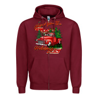 Burgundy home for the holidays michigan Zipper Hoodie - BarkalooDesign