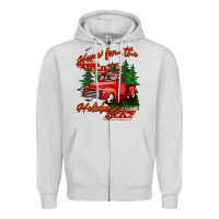 Dove Grey home for the holidays michigan Zipper Hoodie - BarkalooDesign