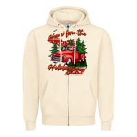 Sandshell home for the holidays michigan Zipper Hoodie - BarkalooDesign