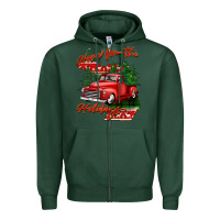 Sports Green home for the holidays michigan Zipper Hoodie - BarkalooDesign