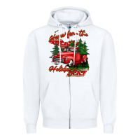 White home for the holidays michigan Zipper Hoodie - BarkalooDesign