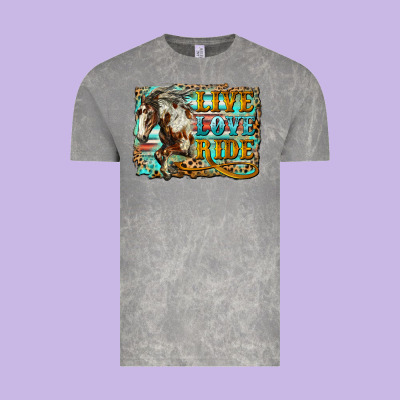 Live Love Ride Horse Vintage Tee Designed By Lillyallendesigns