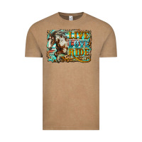 Vintage Coffee live love ride horse Vintage Tee - LillyAllenDesigns