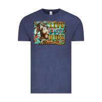 Vintage Denim live love ride horse Vintage Tee - LillyAllenDesigns