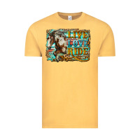 Vintage Mustard live love ride horse Vintage Tee - LillyAllenDesigns